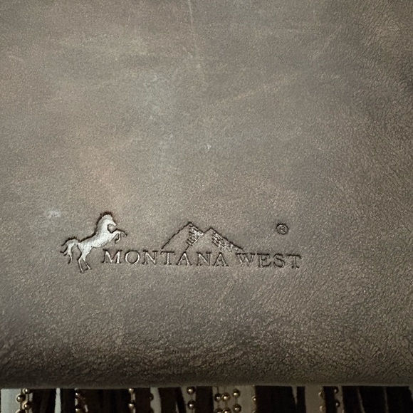 Montana West Brown Fringe Crossbody with Turquoise Accents - Picture 6 of 10